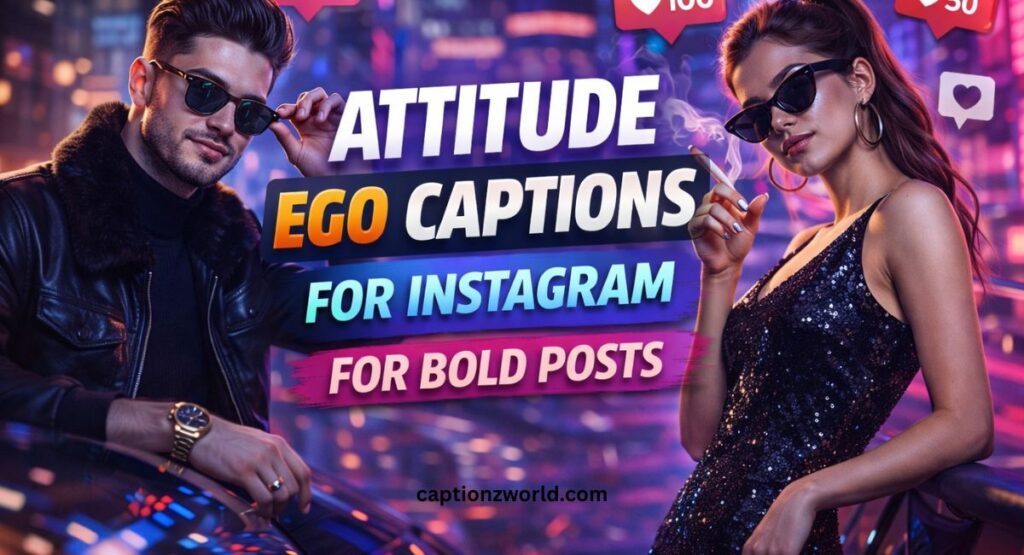 Attitude Ego Captions for Instagram for Bold Posts