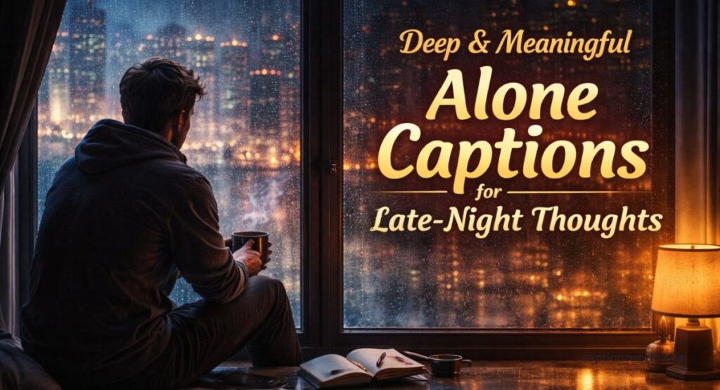 Deep & Meaningful Alone Captions for Late-Night Thoughts