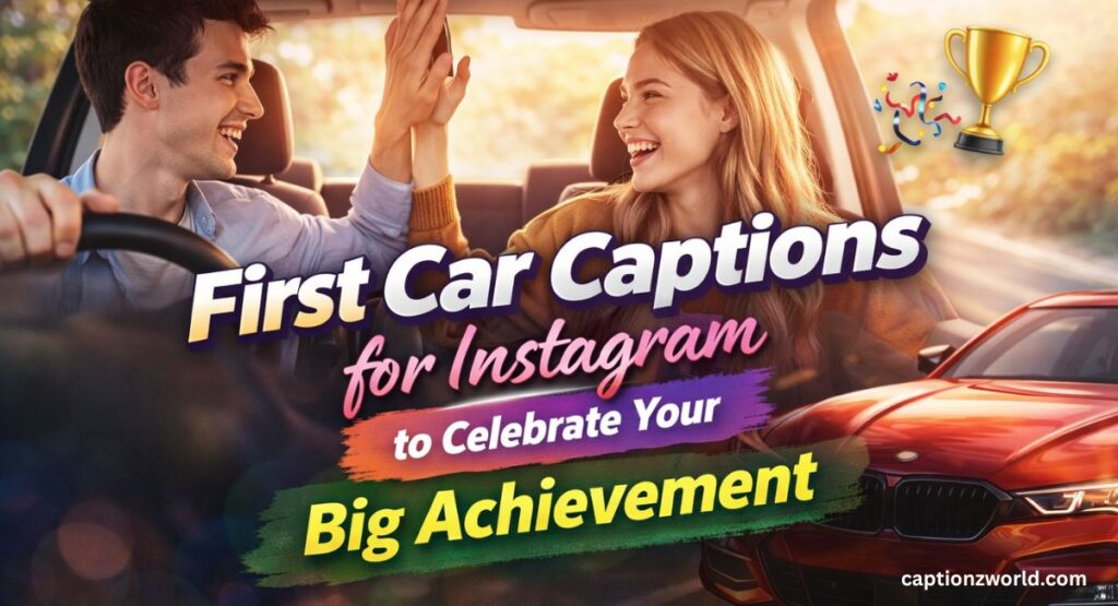 First Car Captions for Instagram to Celebrate Your Big Achievement