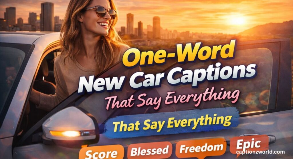 One-Word New Car Captions That Say Everything